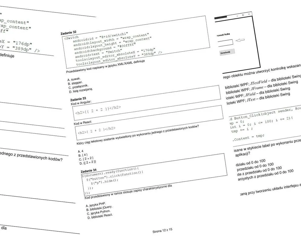 egzamin zawodowy struktura części pisemna praktyczna