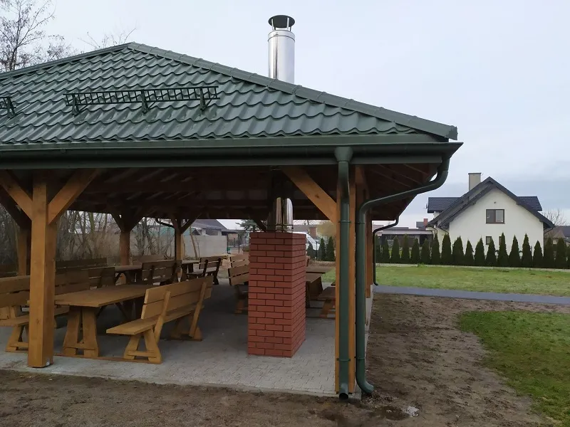 schemat budowy wiaty drewnianej z grillem