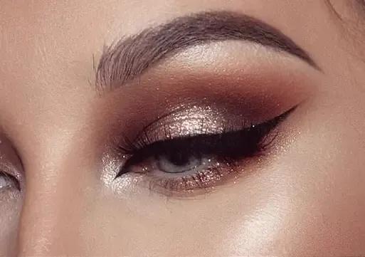 Braut Make-up Roségold Augen