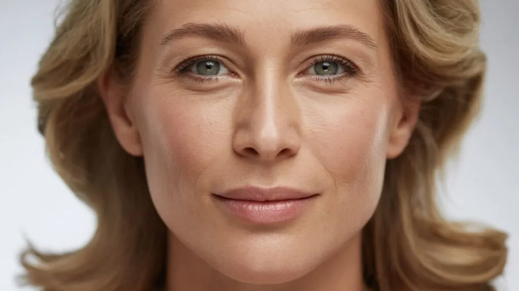 kobieta z promienną cerą po masażu twarzy