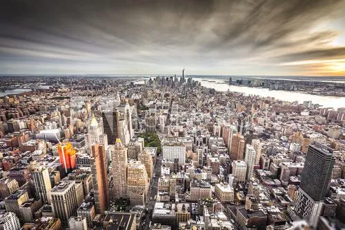 Panorama Nowego Jorku z lotu ptaka