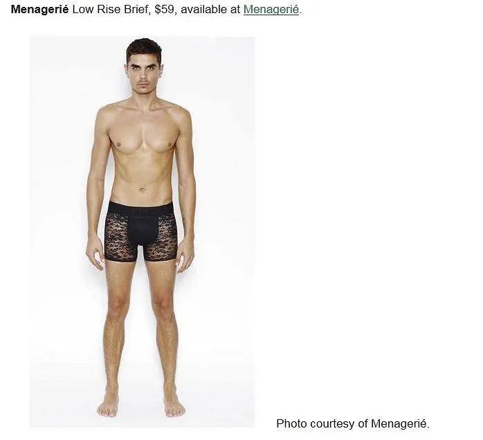 typy męskiej bielizny koronkowej