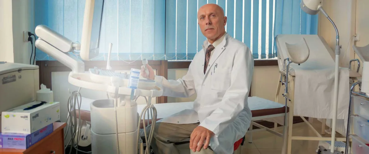 Gabinet urologiczny lekarz i pacjent