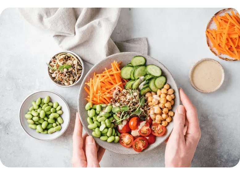 zbilansowany talerz wegetariański