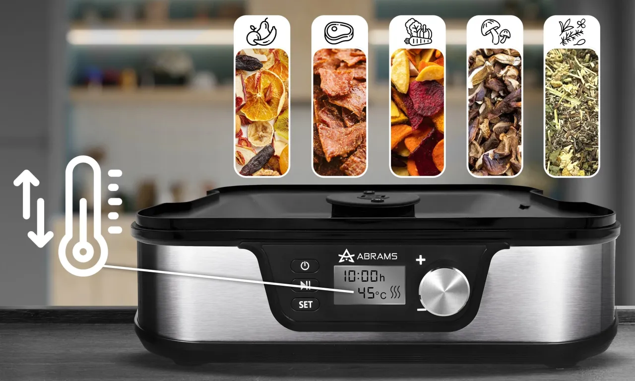 kalkulator i suszarka do grzybów infographic