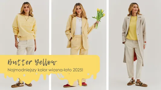 modne kolory bluz 2025 karmel błękit żółć