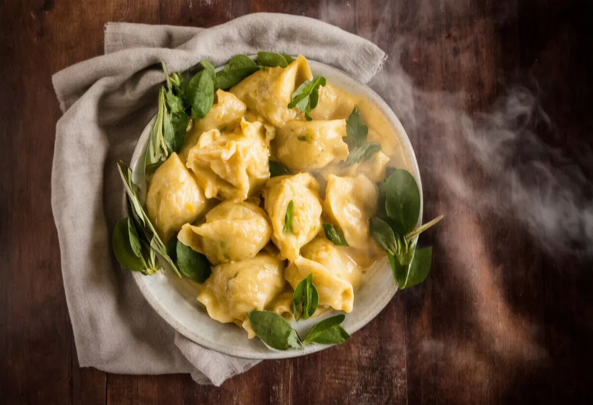 duży garnek wrząca woda kluski śląskie