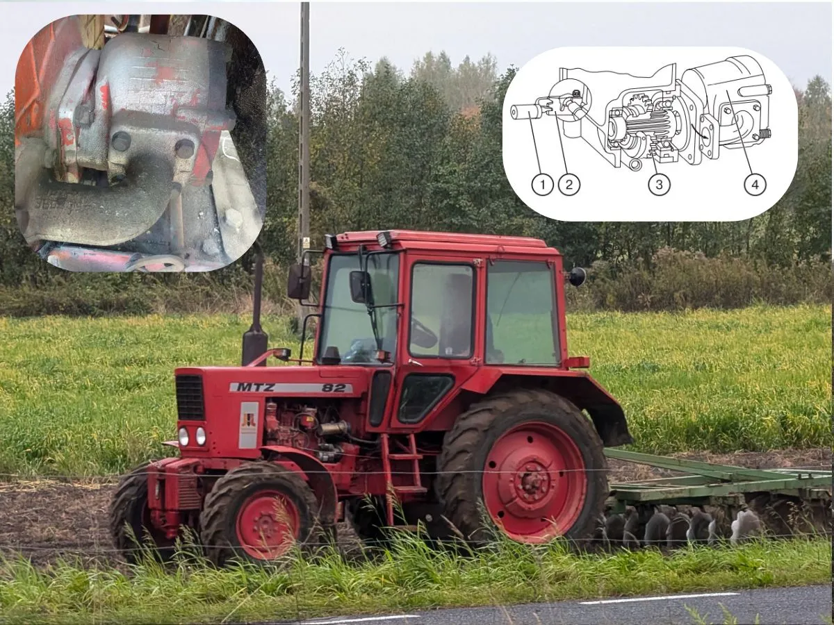 Zużyty filtr hydrauliczny MTZ-82