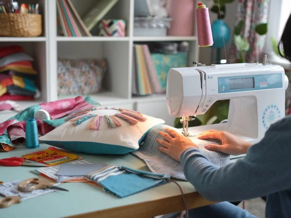 Narzędzia do szycia poszewki, materiały do szycia bawełna