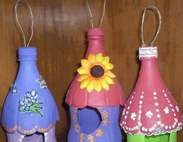 inspiracje lampiony z butelek PET