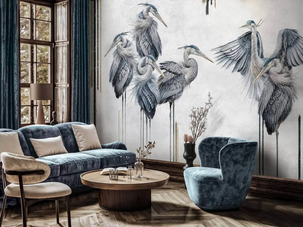 modne tapety do salonu inspiracje 2025