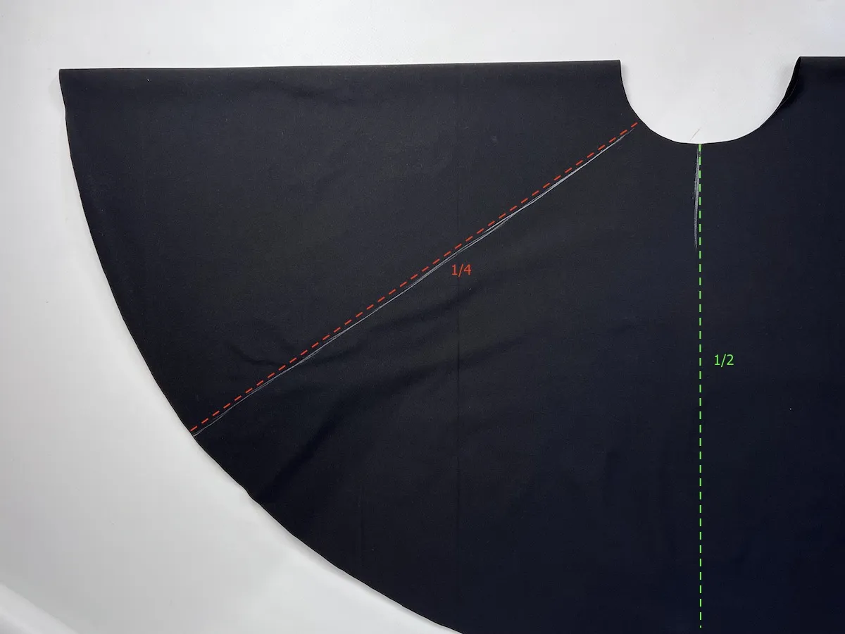 wykr&oacute;j peleryny z p&oacute;łkola