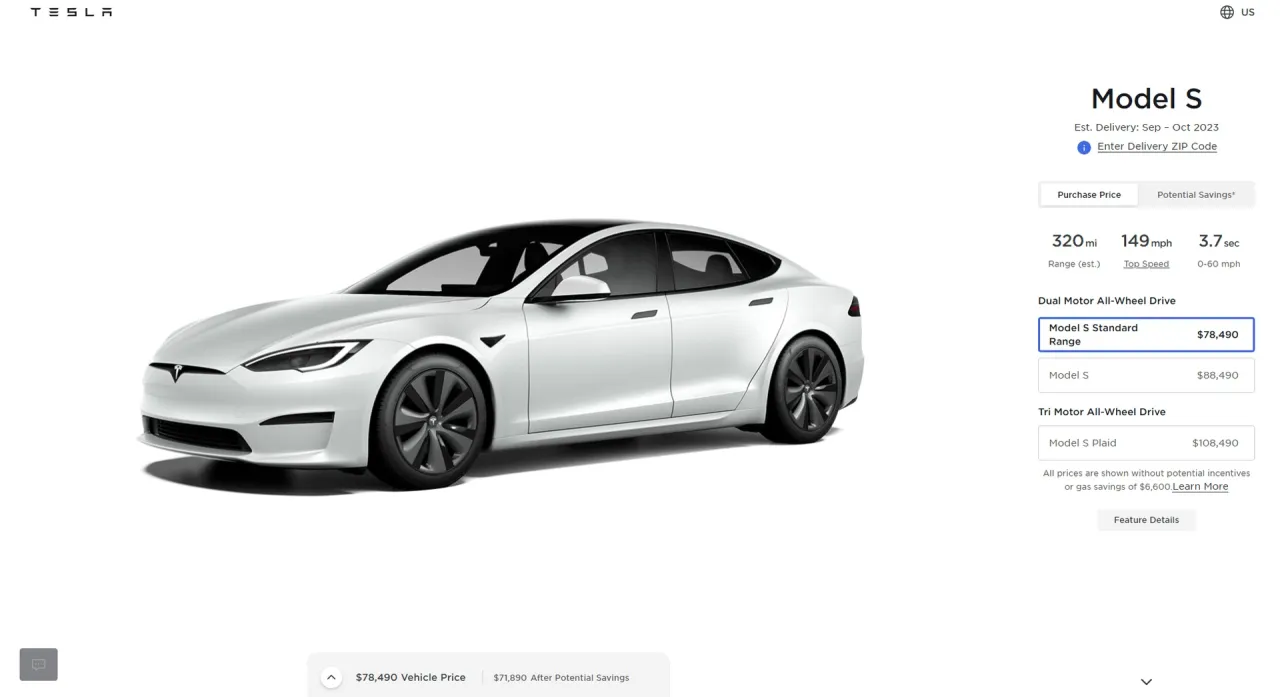 Nowa Tesla Model S w konfiguratorze