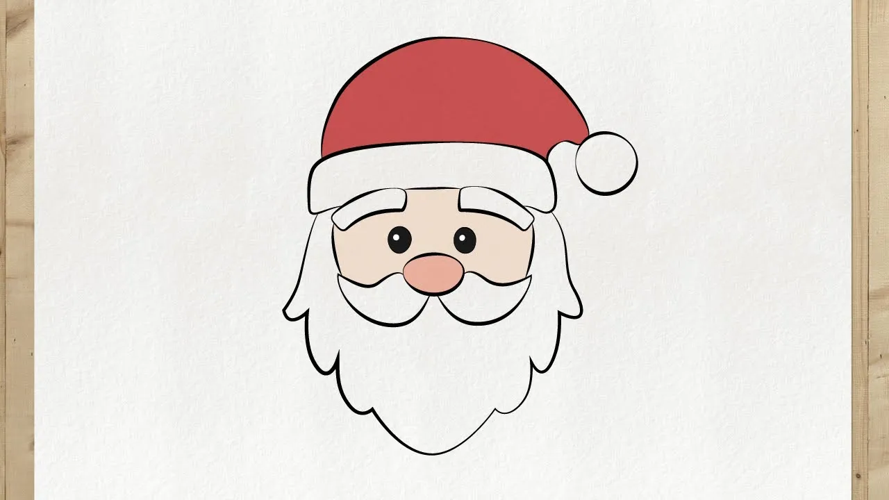 einfachen Weihnachtsmann zeichnen schritt für schritt