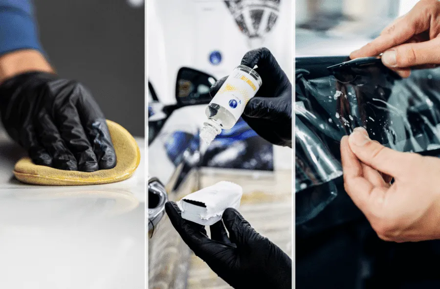 aplikacja wosku samochodowego różne formy