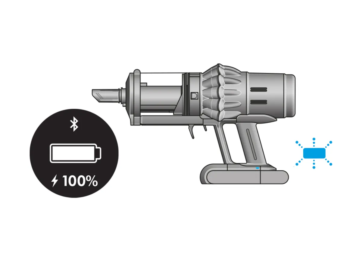 bateria odkurzacza dyson migające diody