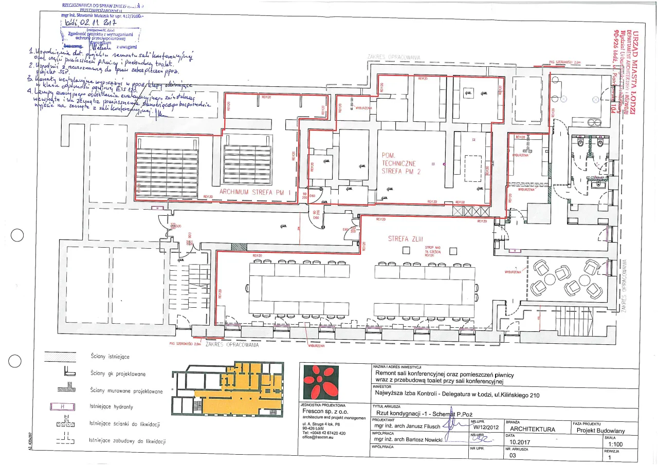 Plany architektoniczne budynku