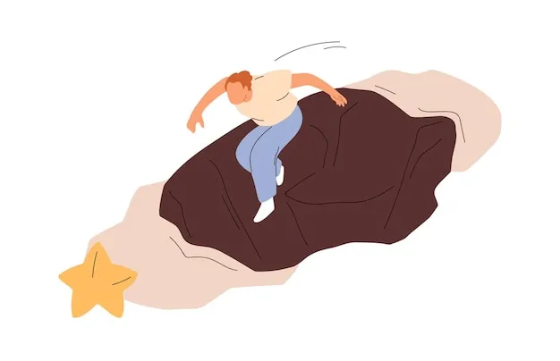 osoba pokonująca przeszkodę, metafora wyzwania