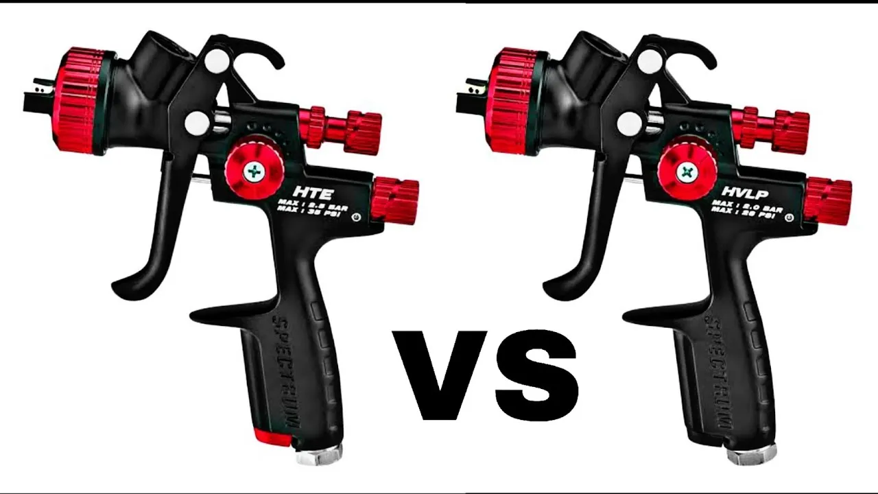 Rodzaje pistoletów lakierniczych HVLP LVLP HTE porównanie