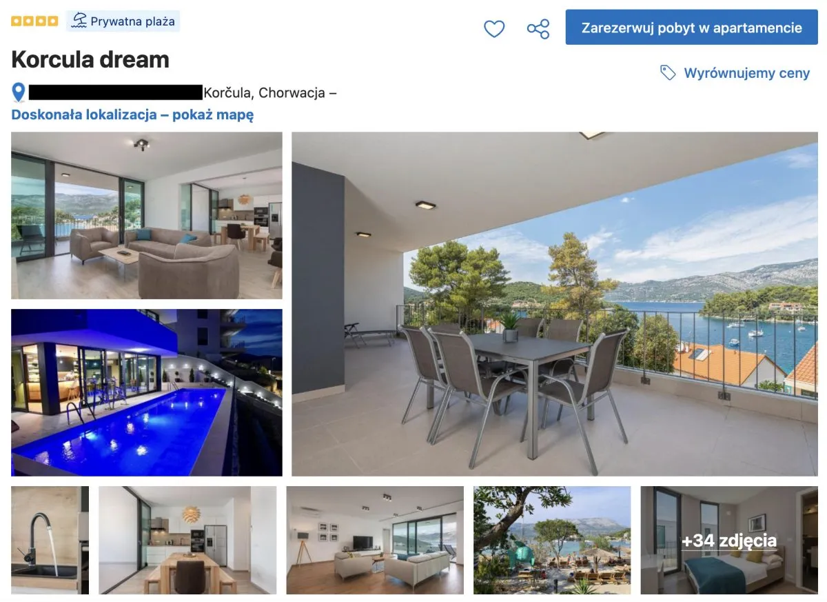 bezpośredni kontakt z właścicielem apartamentu Chorwacja