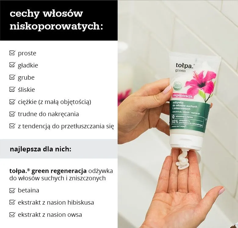 r&oacute;wnowaga PEH włosy porowatość infografika