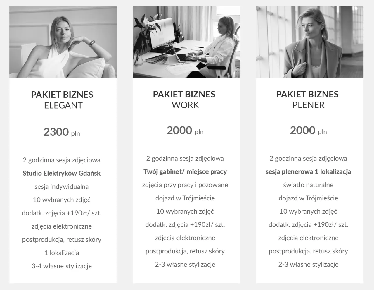 cennik sesji portretowej w Polsce