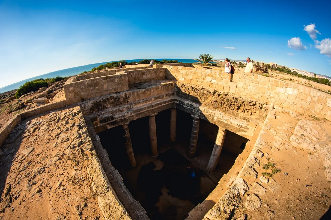 starożytne mozaiki Pafos, skała Afrodyty