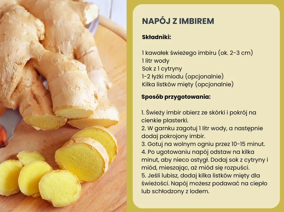 Świeży korzeń imbiru i jego przygotowanie