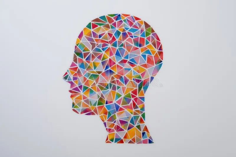 abstrakcyjna ilustracja psychologiczna przedstawiająca złożoność ludzkiego umysłu