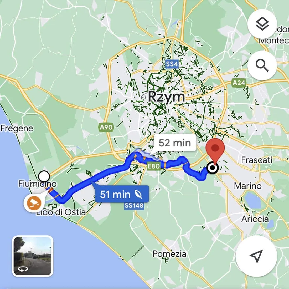 Mapa dzielnic Rzymu z atrakcjami