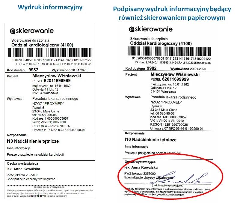 Lekarz rodzinny wystawiający e-skierowanie