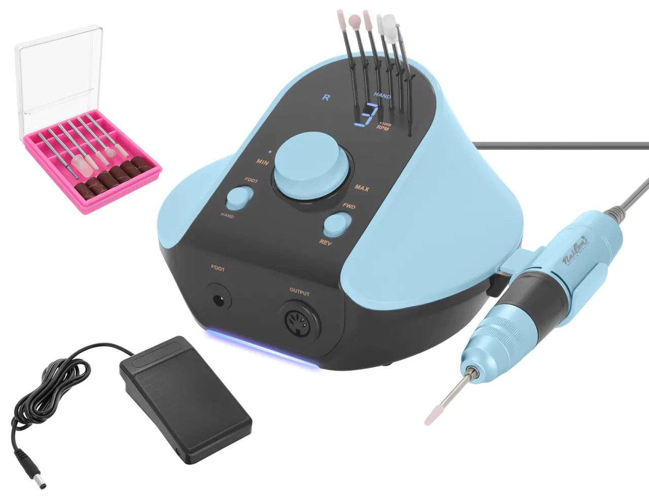 zestaw do usuwania żelu acetonem i frezarką