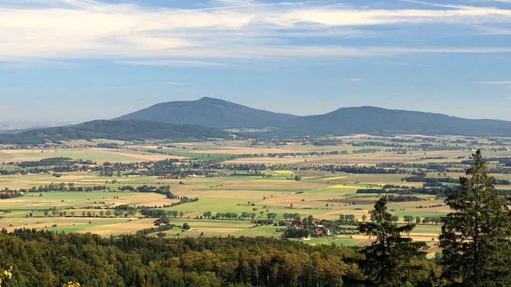 Masyw Ślęży widok z lotu ptaka