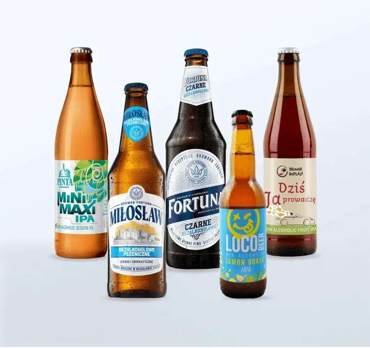piwa bezalkoholowe różne marki