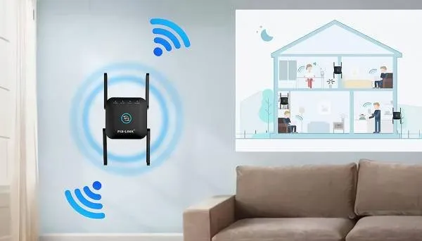 Panel konfiguracji wzmacniacza wifi w przeglądarce