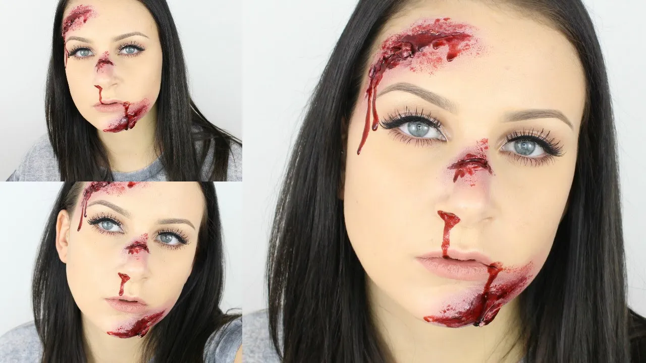Halloween Make-up realistische Wunden