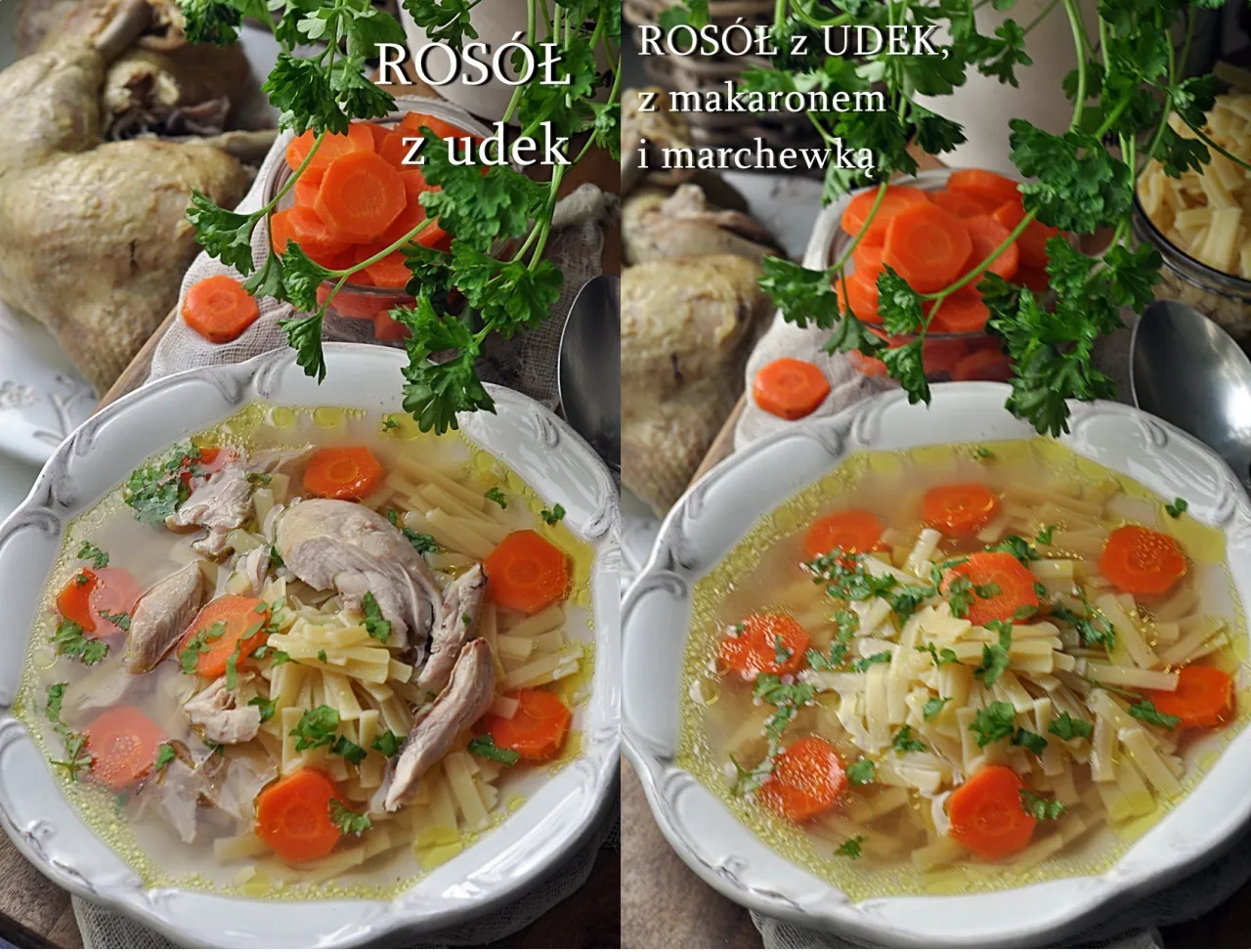 udka kurczaka świeże warzywa do rosołu