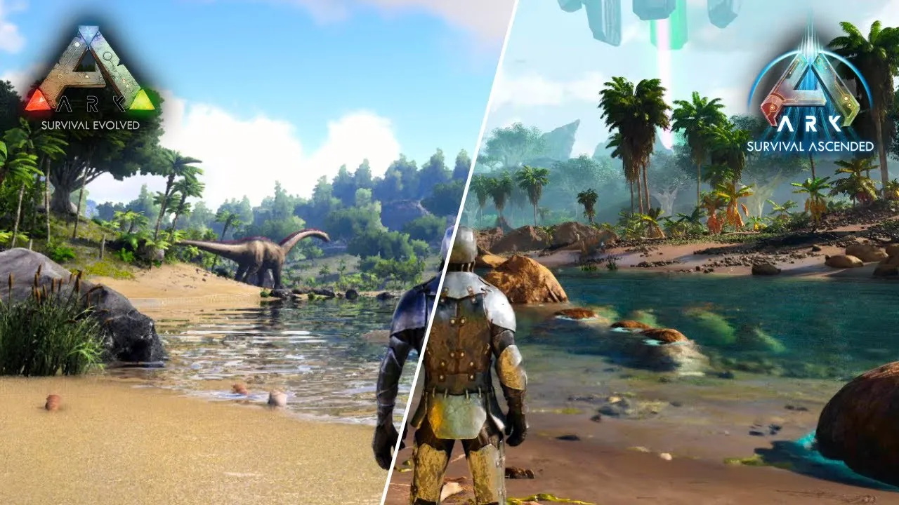 Ark Survival Evolved vs Ark Survival Ascended graphics comparison