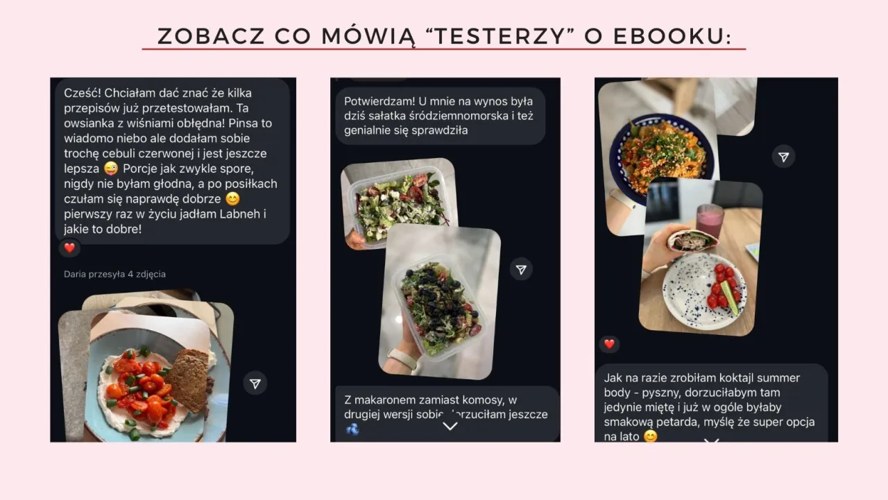Opinie o ebooku: pyszne posiłki, sałatki, koktajle. Idealne na dieta pcos.