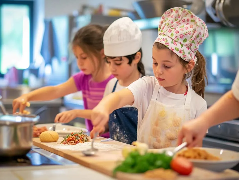 dziecko na warsztatach kulinarnych