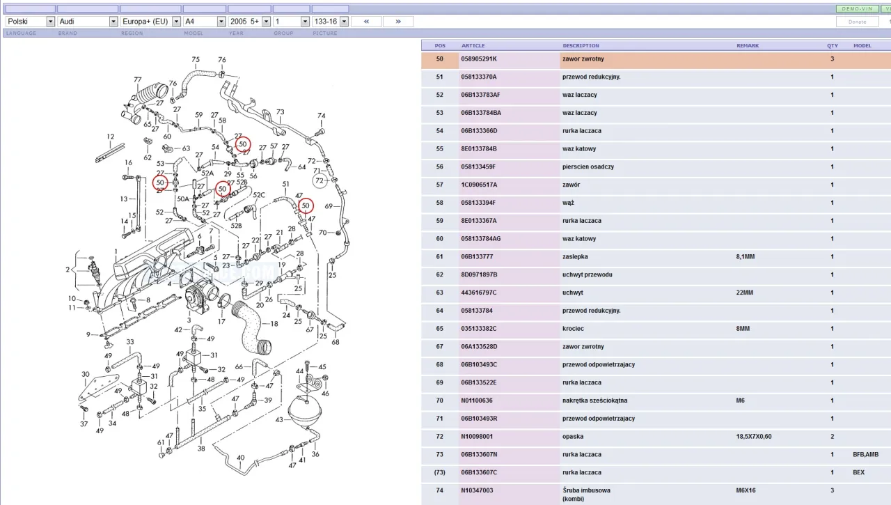 silnik 1.8T VAG przekr&oacute;j budowa