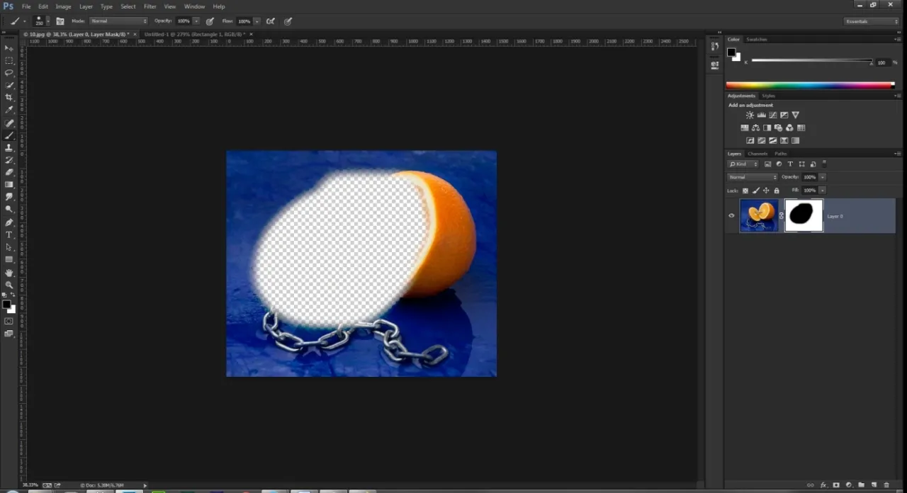 Photoshop maska warstwy rozmycie tła