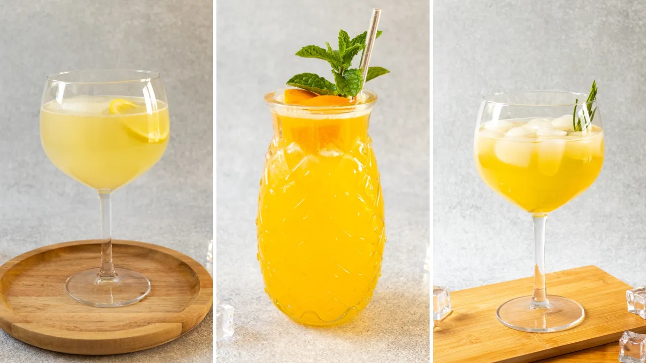 niezbędne składniki do drinków z cytrynówką