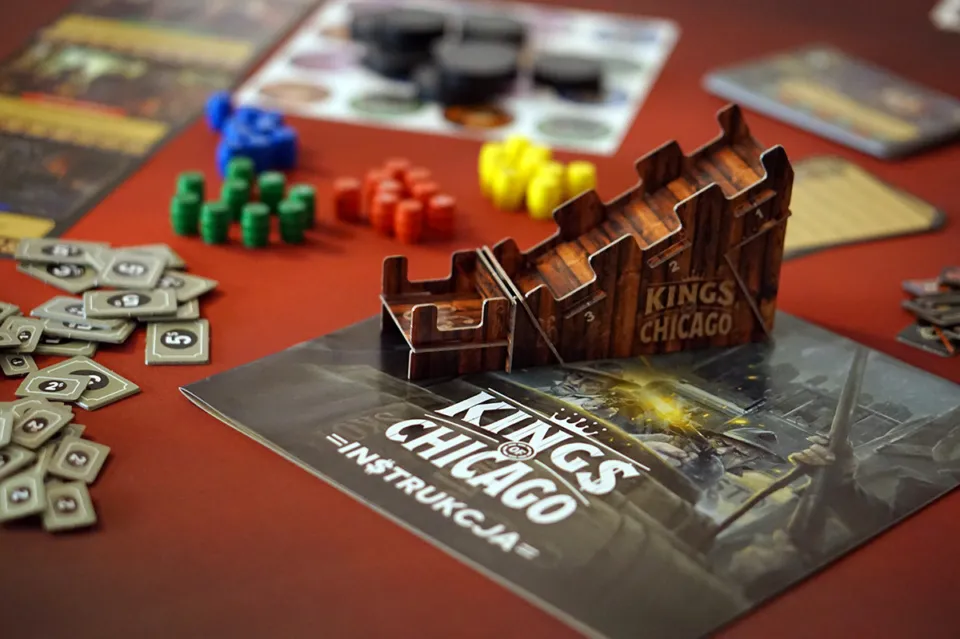 Kings of Chicago gra planszowa pudełko komponenty