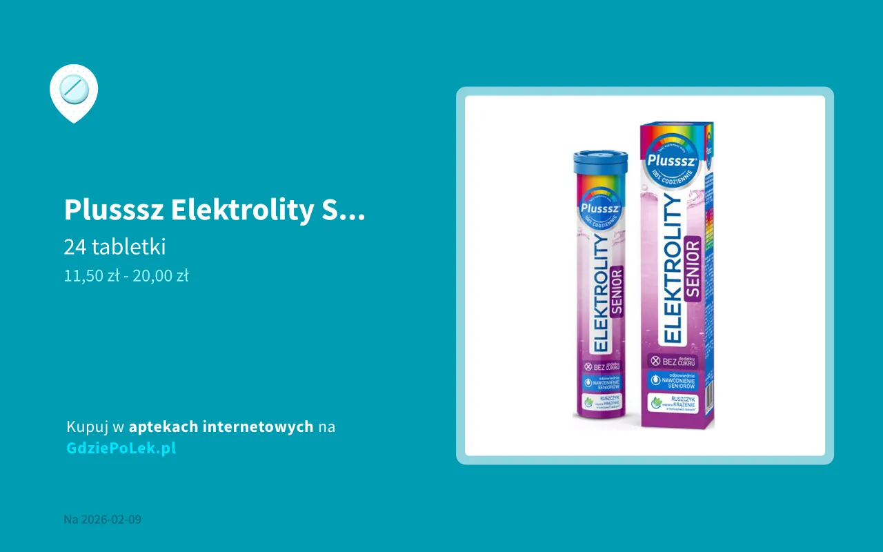 Rodzaje elektrolit&oacute;w dla senior&oacute;w w aptece