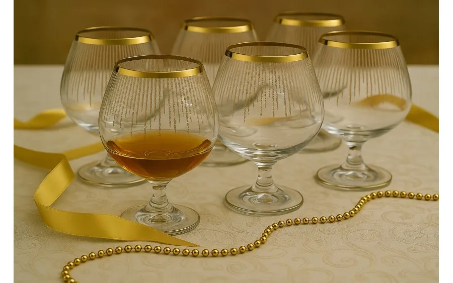r&oacute;żne typy kieliszk&oacute;w do wina i koniaku