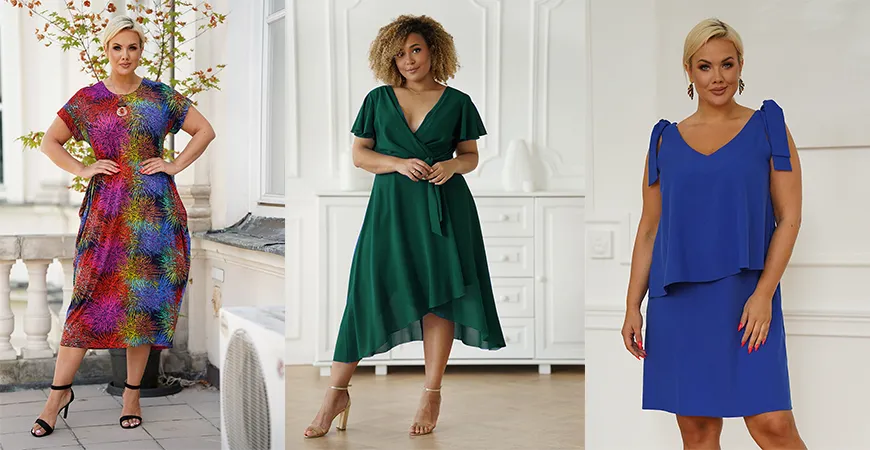 fasony sukienek i spodni dla 50 latki