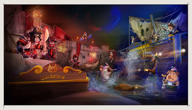 Gardaland Animal Treasure Island concept art