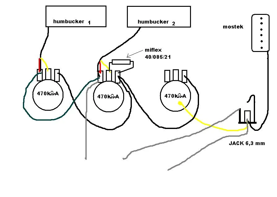 schemat budowy gitary elektrycznej