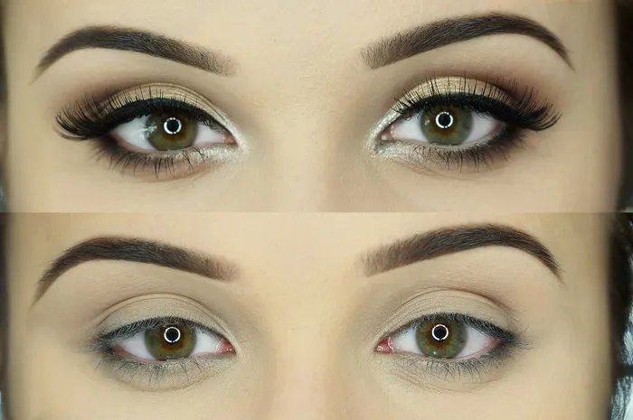 makijaż powiększający oko cienie krok po kroku